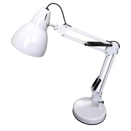 Luminária De Mesa Redondo Articulável Metal Branca - Nitrolux