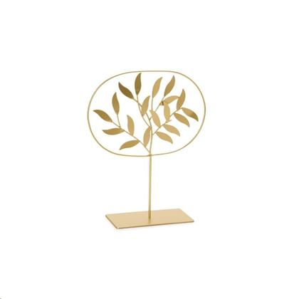 Enfeite Decorativo Escultura Folha 28cm Dourado - Mart