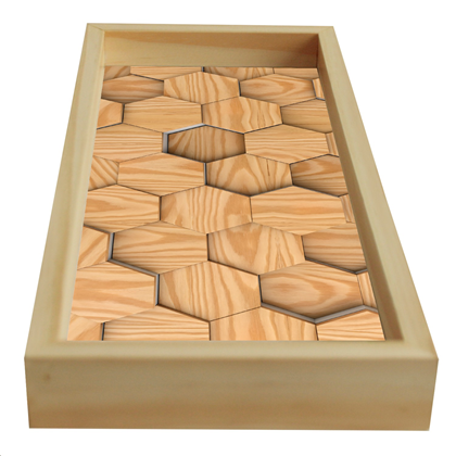 Bandeja Lavabo 15x30cm Mdf Cerâmica Natural - Kapos