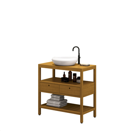 Gabinete Canela 80x76cm Madeira - Astral Design