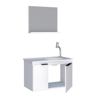 Kit Gabinete Mdf Quartzo 41x60cm Branco - Cozimax