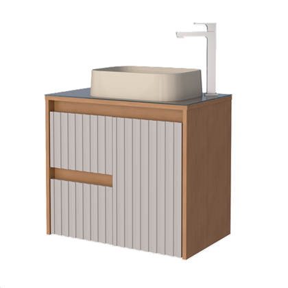 Gabinete Kyoto 69x57cm Nude - Cozimax