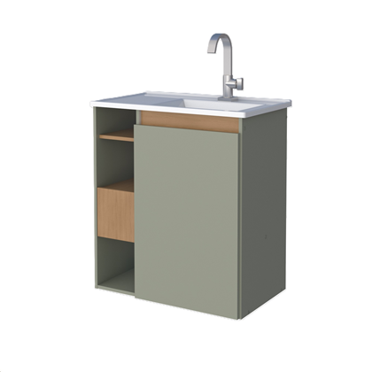 Gabinete Lotus 67x59cm Verde - Cozimax